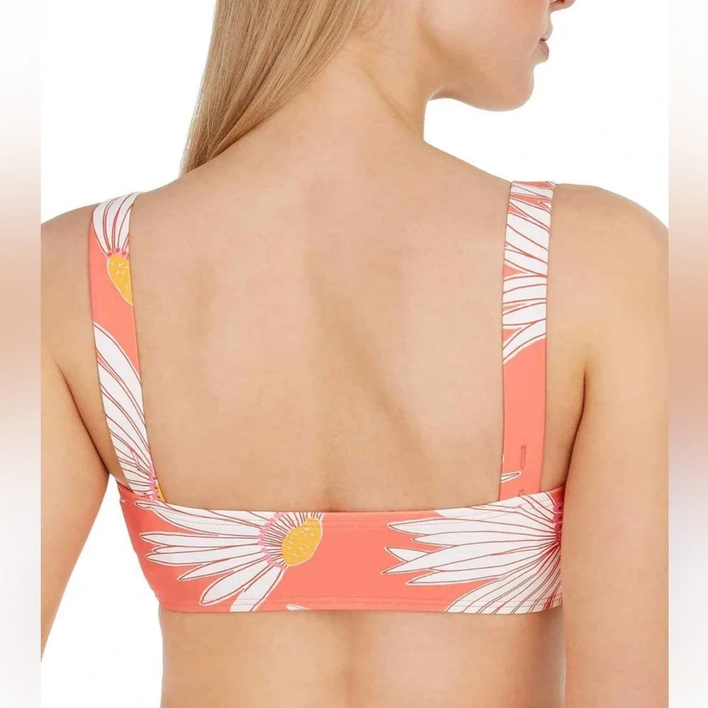 Kate Spade New York Falling Flower Square Neck Bikini Top Size XL NWT